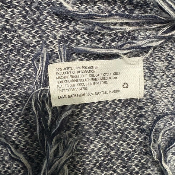 Knox Rose Charcoal and Light Gray Women's Poncho - Picture 3 of 4